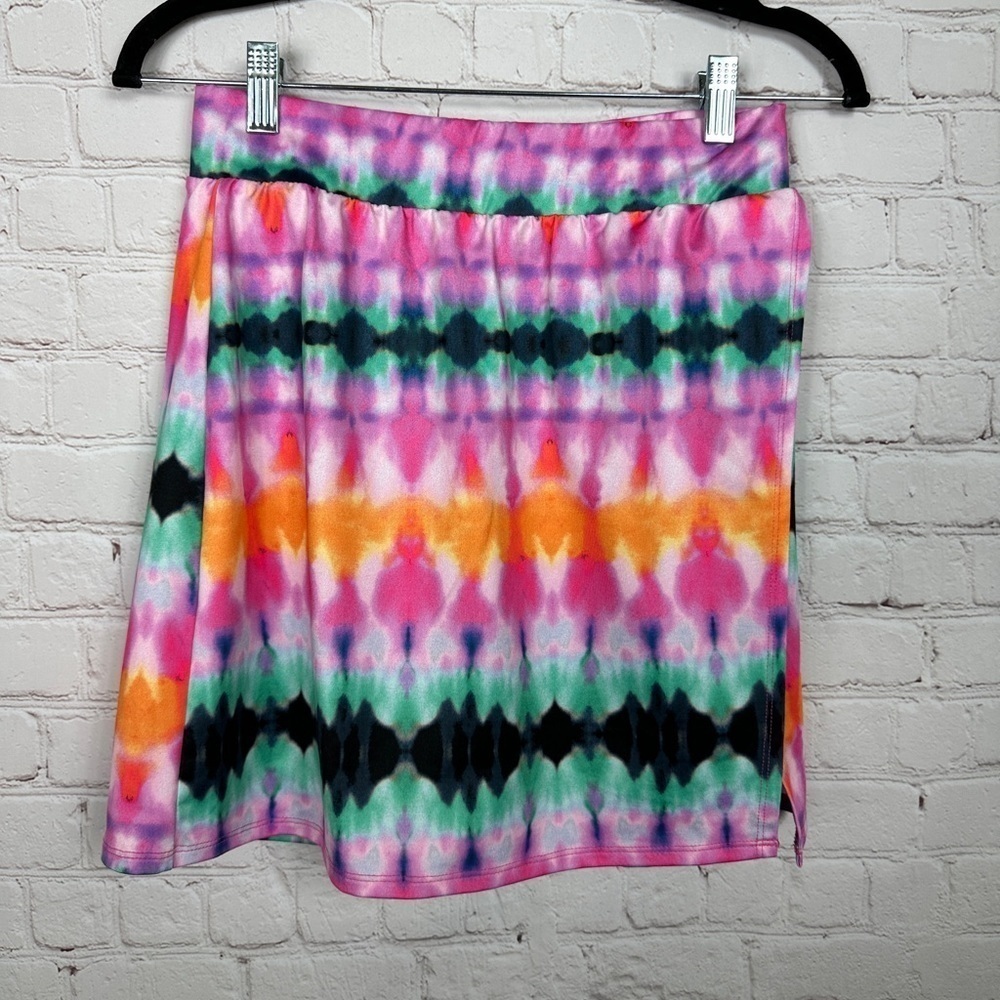 Zelos Skort Skirt multi color stretch golf tennis active, sz S, GUC